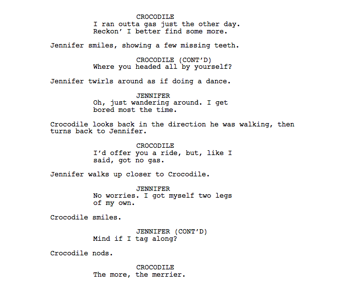 script dialogue page